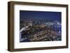UAE, Downtown Dubai. Elevated view of Downtown area-Walter Bibikow-Framed Photographic Print