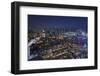 UAE, Downtown Dubai. Elevated view of Downtown area-Walter Bibikow-Framed Photographic Print