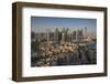 UAE, Downtown Dubai. Elevated view of Downtown area-Walter Bibikow-Framed Photographic Print