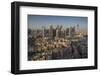 UAE, Downtown Dubai. Elevated view of Downtown area-Walter Bibikow-Framed Photographic Print