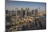 UAE, Downtown Dubai. Elevated view of Downtown area-Walter Bibikow-Mounted Photographic Print