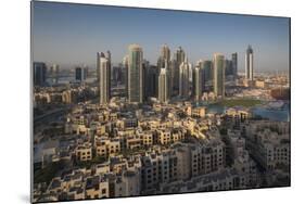 UAE, Downtown Dubai. Elevated view of Downtown area-Walter Bibikow-Mounted Photographic Print