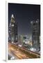 UAE, Downtown Dubai. High-rise buildings along Sheikh Zayed Road.-Walter Bibikow-Framed Premium Photographic Print