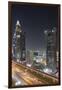 UAE, Downtown Dubai. High-rise buildings along Sheikh Zayed Road.-Walter Bibikow-Framed Premium Photographic Print