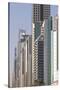 UAE, Downtown Dubai. High-rise buildings along Sheikh Zayed Road-Walter Bibikow-Stretched Canvas