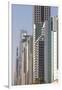 UAE, Downtown Dubai. High-rise buildings along Sheikh Zayed Road-Walter Bibikow-Framed Photographic Print