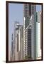 UAE, Downtown Dubai. High-rise buildings along Sheikh Zayed Road-Walter Bibikow-Framed Photographic Print