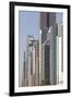 UAE, Downtown Dubai. High-rise buildings along Sheikh Zayed Road-Walter Bibikow-Framed Premium Photographic Print