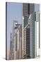 UAE, Downtown Dubai. High-rise buildings along Sheikh Zayed Road-Walter Bibikow-Stretched Canvas