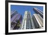 UAE, Downtown Dubai. High-rise buildings along Sheikh Zayed Road-Walter Bibikow-Framed Photographic Print