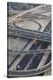 UAE, Downtown Dubai. Sheik Zayed Road interchange, elevated view-Walter Bibikow-Stretched Canvas