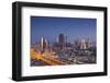 UAE, Downtown Dubai. Skyscrapers on Sheikh Zayed Road from downtown-Walter Bibikow-Framed Photographic Print