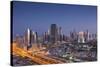 UAE, Downtown Dubai. Skyscrapers on Sheikh Zayed Road from downtown-Walter Bibikow-Stretched Canvas