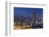 UAE, Downtown Dubai. Skyscrapers on Sheikh Zayed Road from downtown-Walter Bibikow-Framed Photographic Print