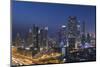 UAE, Downtown Dubai. Skyscrapers on Sheikh Zayed Road from downtown-Walter Bibikow-Mounted Photographic Print