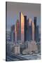 UAE, Downtown Dubai. Skyscrapers on Sheikh Zayed Road from downtown-Walter Bibikow-Stretched Canvas