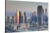 UAE, Downtown Dubai. Skyscrapers on Sheikh Zayed Road from downtown-Walter Bibikow-Stretched Canvas