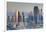 UAE, Downtown Dubai. Skyscrapers on Sheikh Zayed Road from downtown-Walter Bibikow-Framed Photographic Print