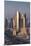 UAE, Downtown Dubai. Skyscrapers on Sheikh Zayed Road from downtown-Walter Bibikow-Mounted Premium Photographic Print