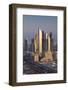 UAE, Downtown Dubai. Skyscrapers on Sheikh Zayed Road from downtown-Walter Bibikow-Framed Photographic Print