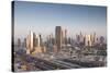UAE, Downtown Dubai. Skyscrapers on Sheikh Zayed Road from downtown-Walter Bibikow-Stretched Canvas
