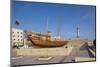 UAE, Dubai, Bur Dubai, Dubai Museum, exterior with traditional Dhow ship-Walter Bibikw-Mounted Photographic Print