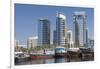 UAE, Dubai, Deira. Dhow ships on Dubai Creek-Walter Bibikow-Framed Photographic Print