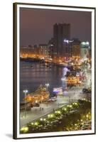 UAE, Dubai, Deira. Elevated view of Dubai Creek-Walter Bibikow-Framed Premium Photographic Print