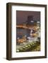 UAE, Dubai, Deira. Elevated view of Dubai Creek-Walter Bibikow-Framed Photographic Print