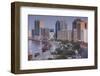 UAE, Dubai, Deira. Elevated view of Dubai Creek-Walter Bibikow-Framed Photographic Print