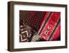 UAE, Dubai, Deira. Souvenir fabric-Walter Bibikow-Framed Photographic Print