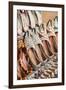 UAE, Dubai, Deira. Souvenir traditional slippers-Walter Bibikow-Framed Premium Photographic Print