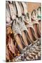 UAE, Dubai, Deira. Souvenir traditional slippers-Walter Bibikow-Mounted Premium Photographic Print