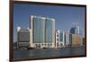 UAE, Dubai, Deira. waterfront buildings by Dubai Creek-Walter Bibikow-Framed Photographic Print