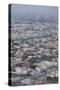 UAE, Dubai. Elevated view of the Jumeirah area-Walter Bibikow-Stretched Canvas