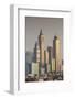 UAE, Dubai, Jumeirah. Skyscrapers seen from Jumeirah-Walter Bibikow-Framed Photographic Print