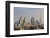 UAE, Dubai, Jumeirah. Skyscrapers seen from Jumeirah-Walter Bibikow-Framed Photographic Print