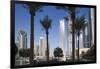 UAE, Dubai Marina high-rise buildings including the twisted Cayan Tower-Walter Bibikow-Framed Photographic Print