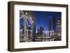 UAE, Dubai Marina high-rise buildings including the twisted Cayan Tower-Walter Bibikow-Framed Photographic Print