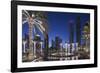 UAE, Dubai Marina high-rise buildings including the twisted Cayan Tower-Walter Bibikow-Framed Photographic Print