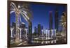 UAE, Dubai Marina high-rise buildings including the twisted Cayan Tower-Walter Bibikow-Framed Photographic Print