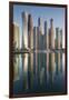 UAE, Dubai Marina high-rise buildings including the twisted Cayan Tower-Walter Bibikow-Framed Photographic Print