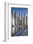 UAE, Dubai Marina high-rise buildings including the twisted Cayan Tower-Walter Bibikow-Framed Photographic Print