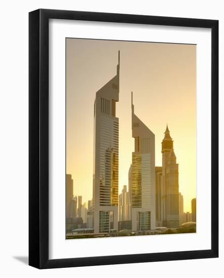 Uae, Dubai, Sheikh Zayed Road, Emirates Towers-Alan Copson-Framed Photographic Print