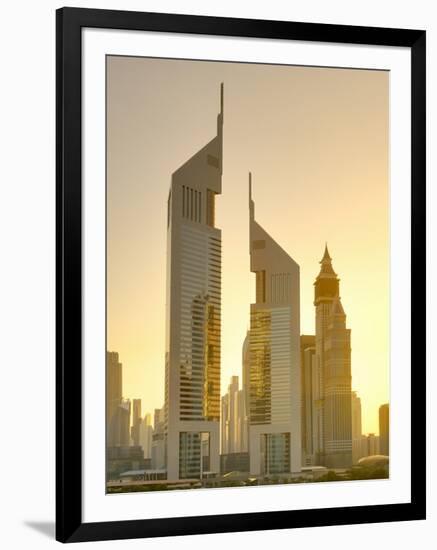 Uae, Dubai, Sheikh Zayed Road, Emirates Towers-Alan Copson-Framed Photographic Print