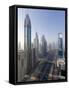 Uae, Dubai, Sheikh Zayed Road (Highway E11)-Alan Copson-Framed Stretched Canvas