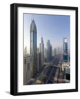 Uae, Dubai, Sheikh Zayed Road (Highway E11)-Alan Copson-Framed Photographic Print