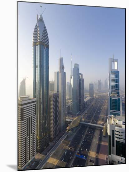 Uae, Dubai, Sheikh Zayed Road (Highway E11)-Alan Copson-Mounted Photographic Print