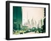 Uae, Dubai, Trade Centre Road, Burj Khalifa and Emirates Towers with Al Karama Metro Station in For-Alan Copson-Framed Photographic Print