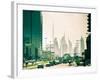 Uae, Dubai, Trade Centre Road, Burj Khalifa and Emirates Towers with Al Karama Metro Station in For-Alan Copson-Framed Photographic Print